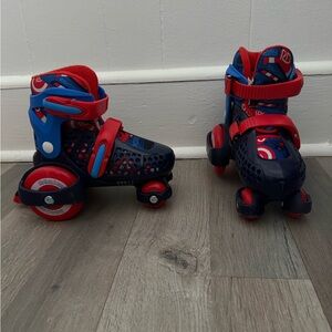 Kids Red and Blue Roller Skates